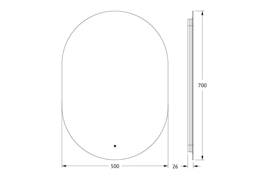 Зеркало с LED-подсветкой Opti (изображение №3)