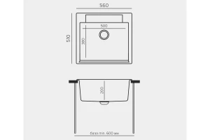 Второе фото. Мойка врезная POLYGRAN Argo-560