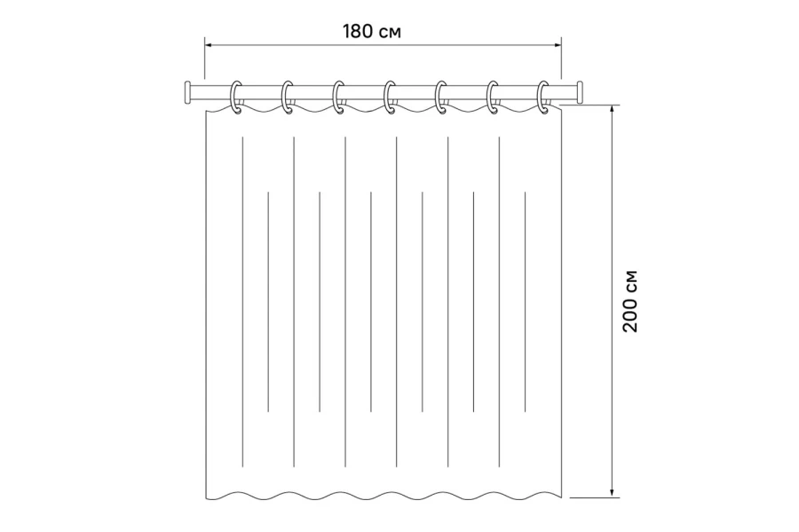 Штора для ванной комнаты IDDIS D23P218i11 (изображение №8)
