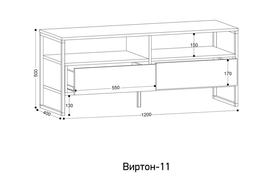 Тумба под ТВ ИВАРУ Виртон (изображение №7)