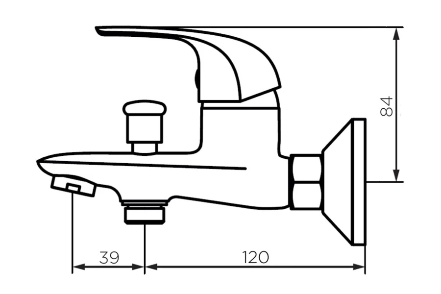 Смеситель для ванны и душа Stark (изображение №5)