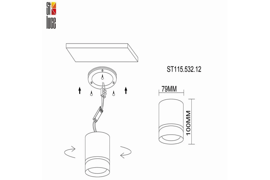 Светильник потолочный ST115.532.12 (изображение №3)