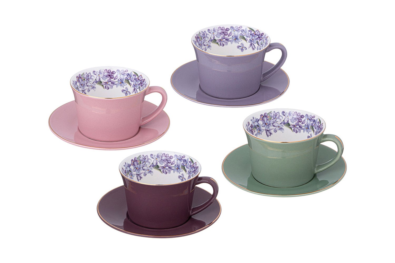 Чайный набор на 4 персоны Lefard Lilac