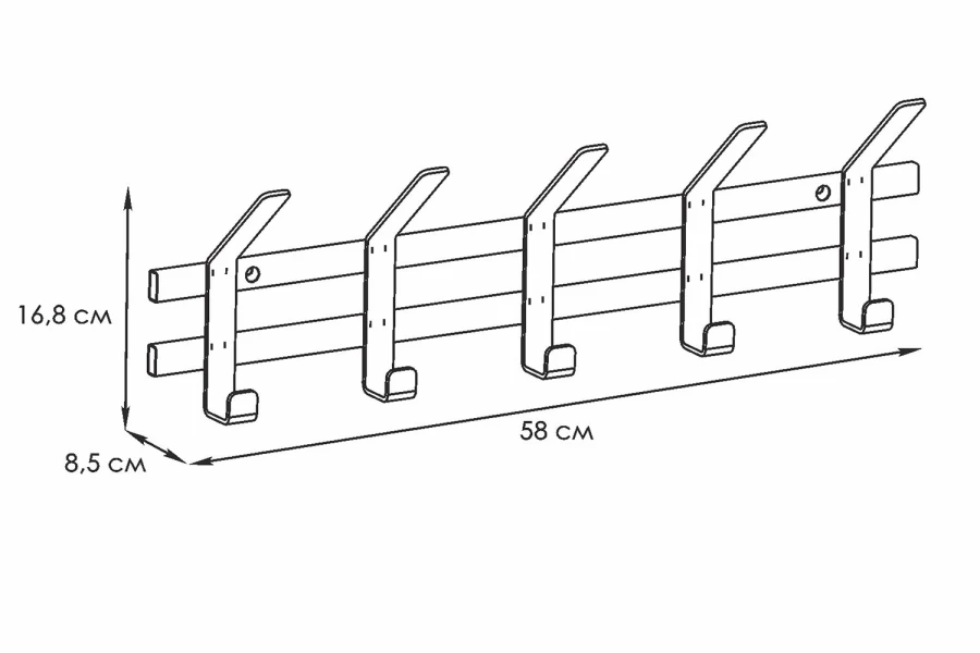 Вешалка настенная  Торонто 5 (изображение №3)
