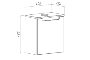 Второе фото. Тумба подвесная Бари/Микра