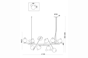 Второе фото. Светильник подвесной FREYA Modern Flaty