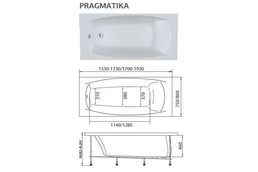 Ванна Pragmatika 170x80 см (изображение №13)