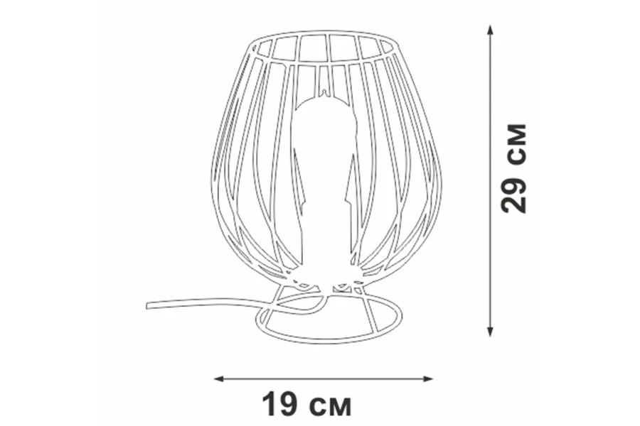 Светильник настольный VITALUCE V4296-0/1L (изображение №5)
