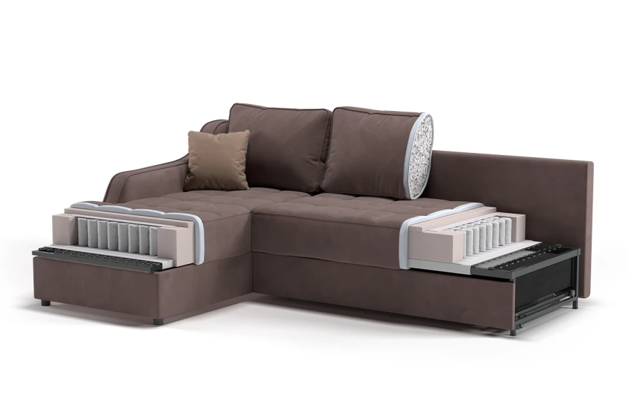 Угловой диван-кровать DREAMART Рольф (изображение №25)