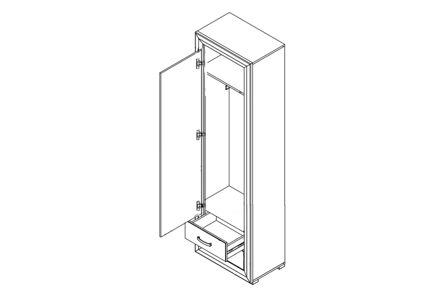 Шкаф 1-дверный Malta (изображение №4)
