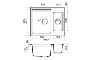 Второе фото. Мойка врезная OMOIKIRI Sakaime