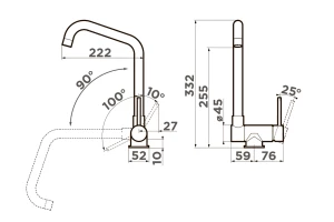 Второе фото. Смеситель OMOIKIRI Mori-C