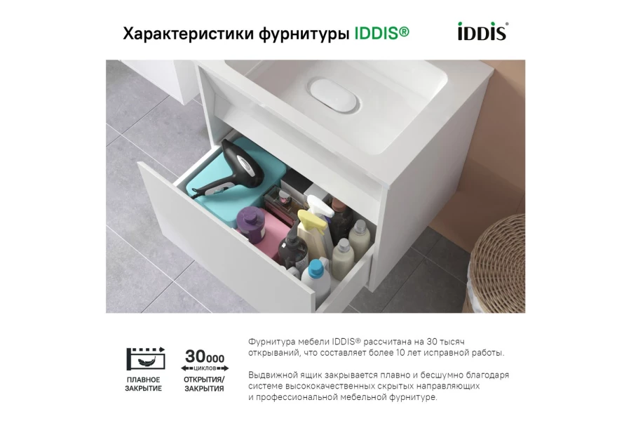 Тумба подвесная с ящиком IDDIS Esper (изображение №7)