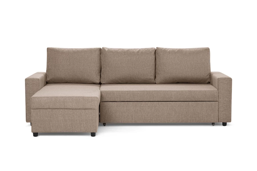Угловой диван-кровать - аналог IKEA VILASUND, 235х90х155 см, бежевый (изображение №4)
