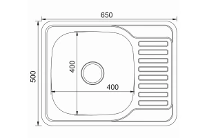 Второе фото. Мойка врезная с крылом MIXLINE 529332