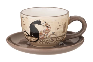 Чайная пара на 1 персону Парижские Коты