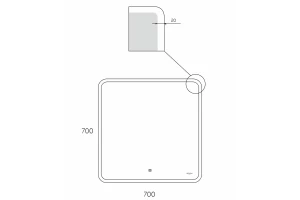 Второе фото. Зеркало с подсветкой Blink