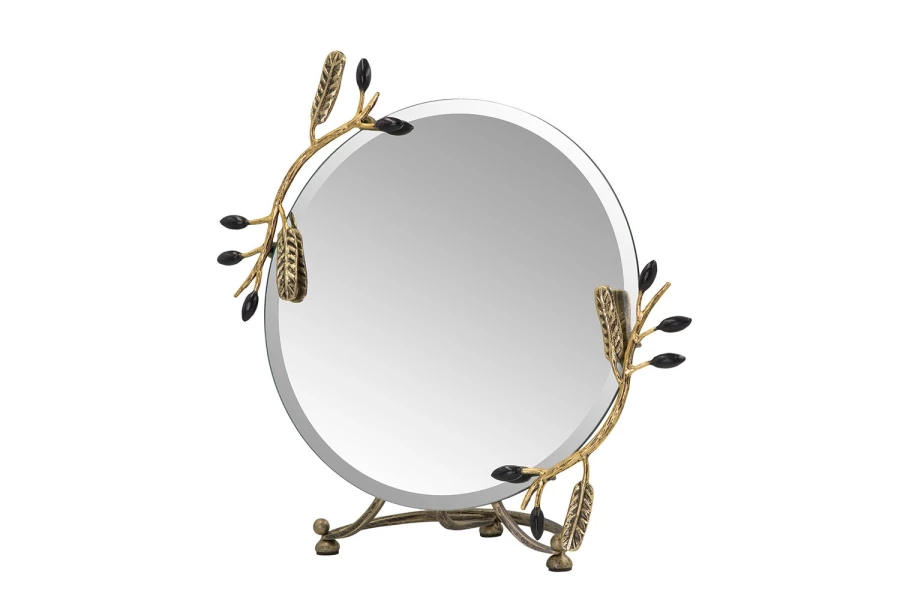 Зеркало настольное в раме с фацетом Oliva Branch (изображение №1)
