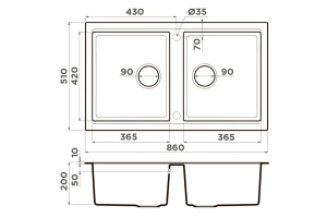 Второе фото. Мойка врезная Tedori
