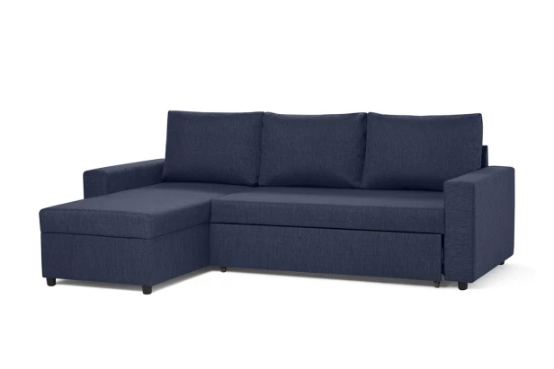 Угловой диван-кровать - аналог IKEA VILASUND, 235х90х155 см, синий (изображение №1)