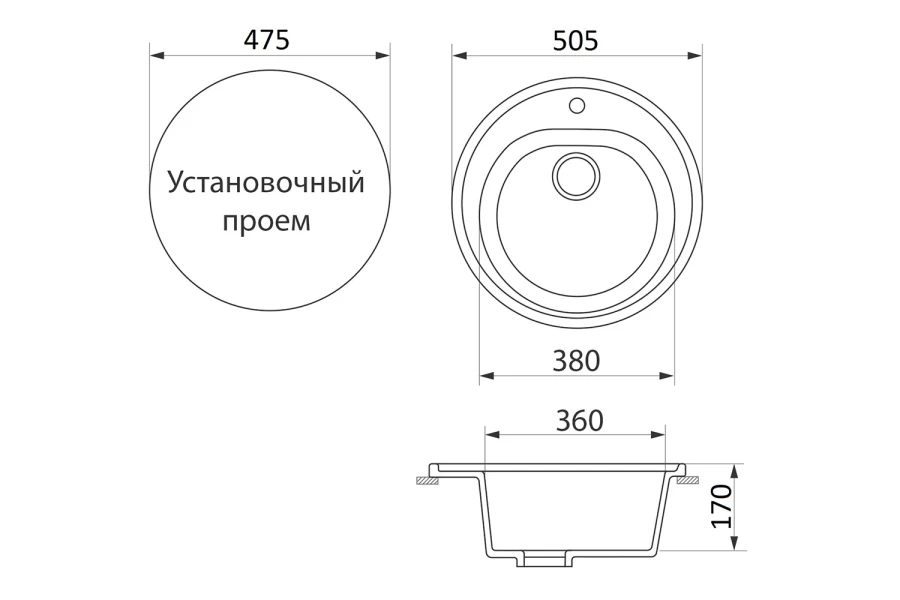 Мойка врезная GreenStone GRS-08 (изображение №2)