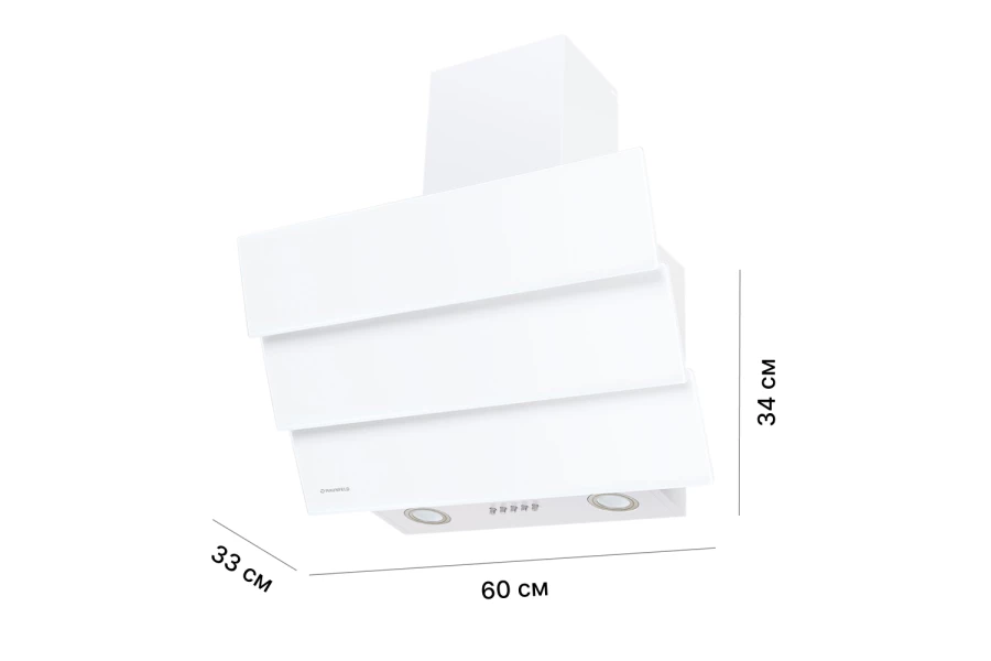 Вытяжка MAUNFELD Cascada Push 60 Glass White (изображение №14)