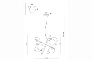 Второе фото. Светильник подвесной FREYA Modern Flaty