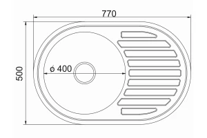 Второе фото. Мойка врезная с крылом MIXLINE 533708