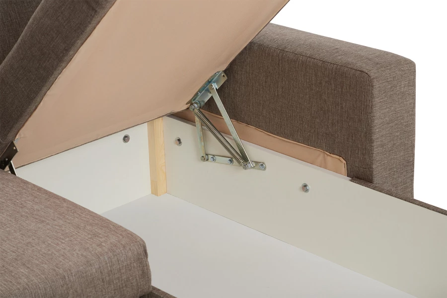 Угловой диван-кровать - аналог IKEA VILASUND, 235х90х155 см, бежевый (изображение №14)