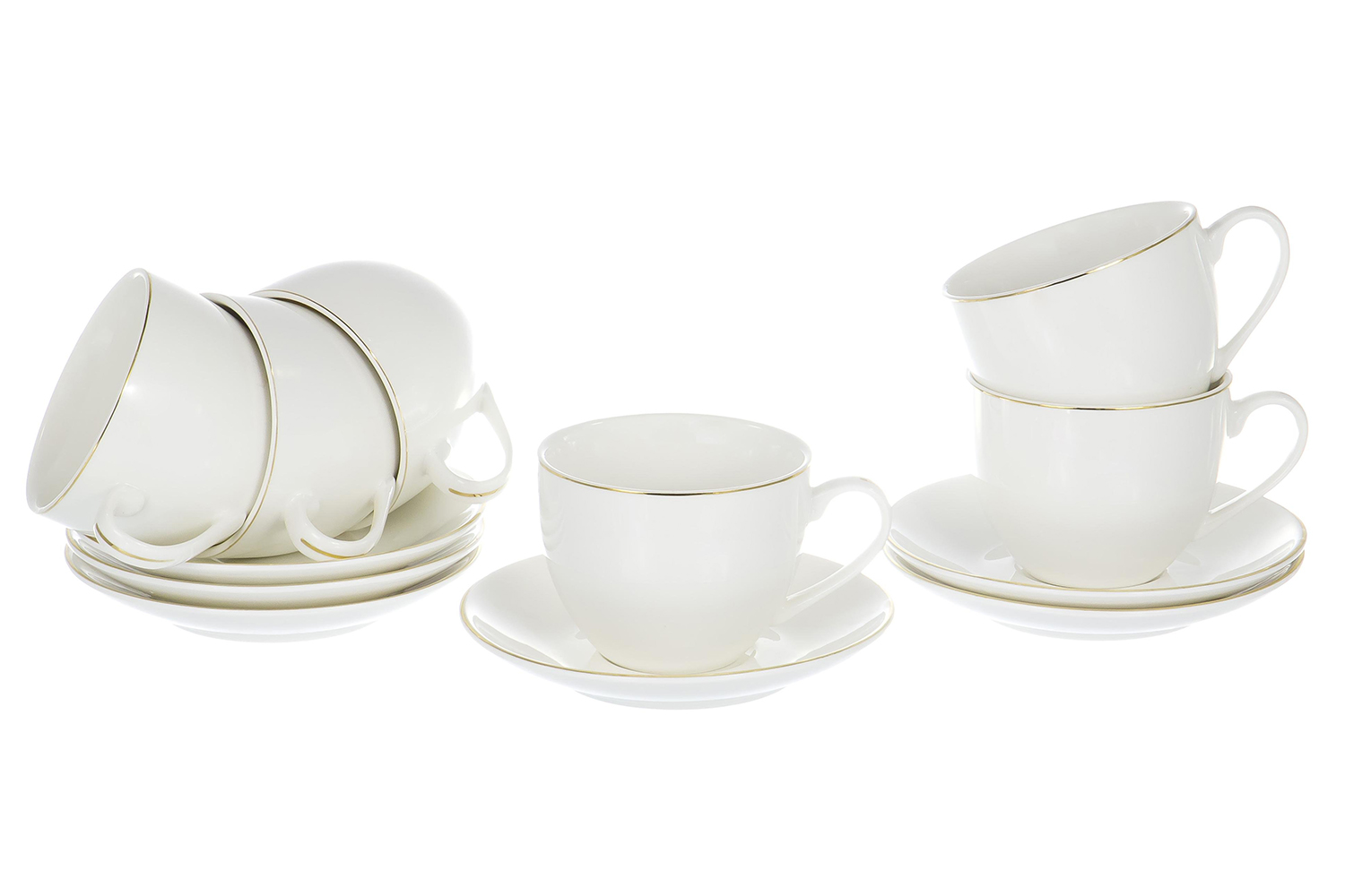 Набор чайных пар на 6 персон Грация Шёлк