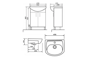 Второе фото. Тумба напольная ORANGE Лайт