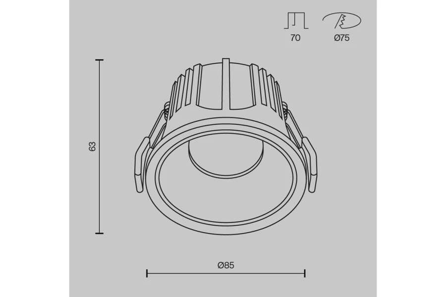 Светильник встраиваемый MAYTONI Downlight Alfa (изображение №12)