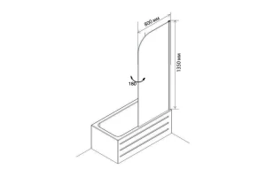 Второе фото. Шторка на ванну AGGER A02-080TCR