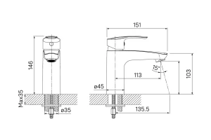 Второе фото. Смеситель для умывальника IDDIS Ray