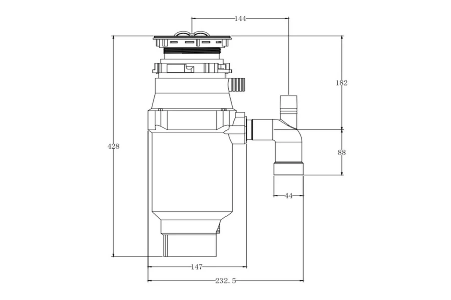 Измельчитель пищевых отходов LONGRAN D560-1L (изображение №6)