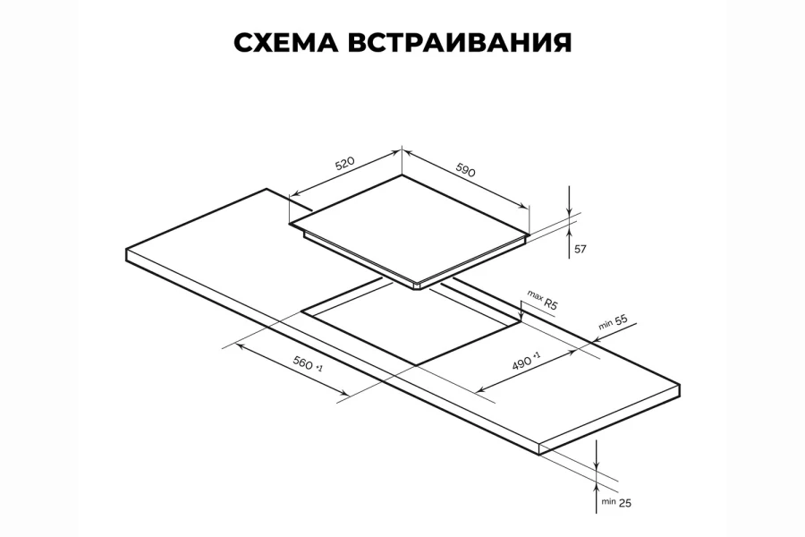 Индукционная варочная панель LEX EVI 640-1 F DS (изображение №2)