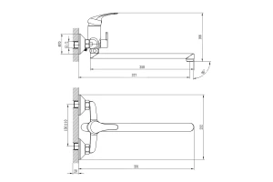 Смеситель для ванны ROSSINKA SILVERMIX A35