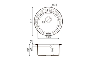 Второе фото. Мойка врезная OMOIKIRI Tovada 51