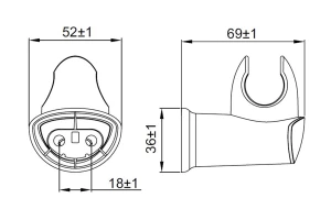 Второе фото. Держатель для лейки IDDIS 030