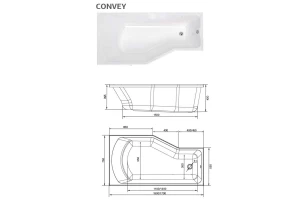 Второе фото. Ванна Convey 170x75 см