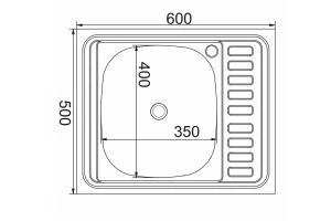 Второе фото. Мойка накладная с крылом MIXLINE 538191