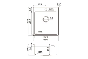 Второе фото. Мойка врезная OMOIKIRI Amadare 45