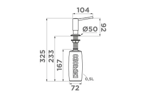 Второе фото. Дозатор для моющего средства OM-02-C