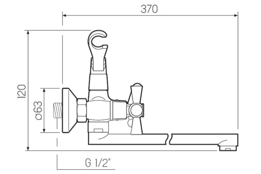 Смеситель для ванны SL138 (изображение №5)