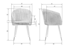 Второе фото. Стул обеденный с подлокотниками DOBRIN Mary