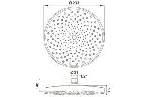 Второе фото. Верхний душ на потолок Tracy