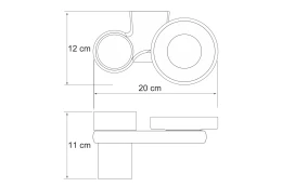 Держатель стакана и мыльницы WasserKRAFT Berkel