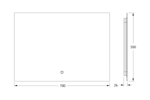 Второе фото. Зеркало с LED-подсветкой DEFESTO Glow