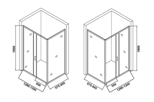 Второе фото. Душевой уголок ORANGE E23-13090TCR