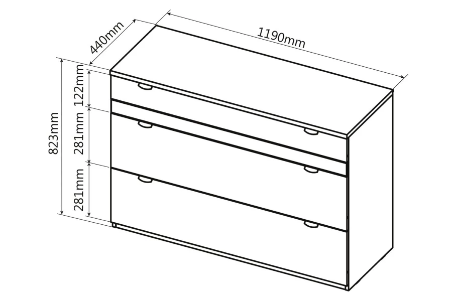 Комод размеры чертежи